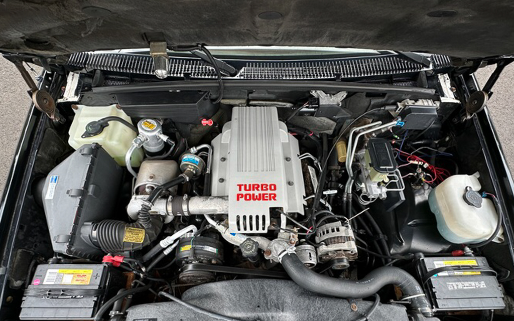 A Detroit Diesel V-8 engine with a Turbo Power cover. 