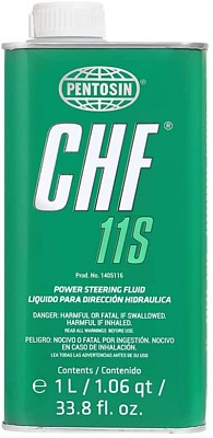 A green tin of Pentosin CHF power steering fluid