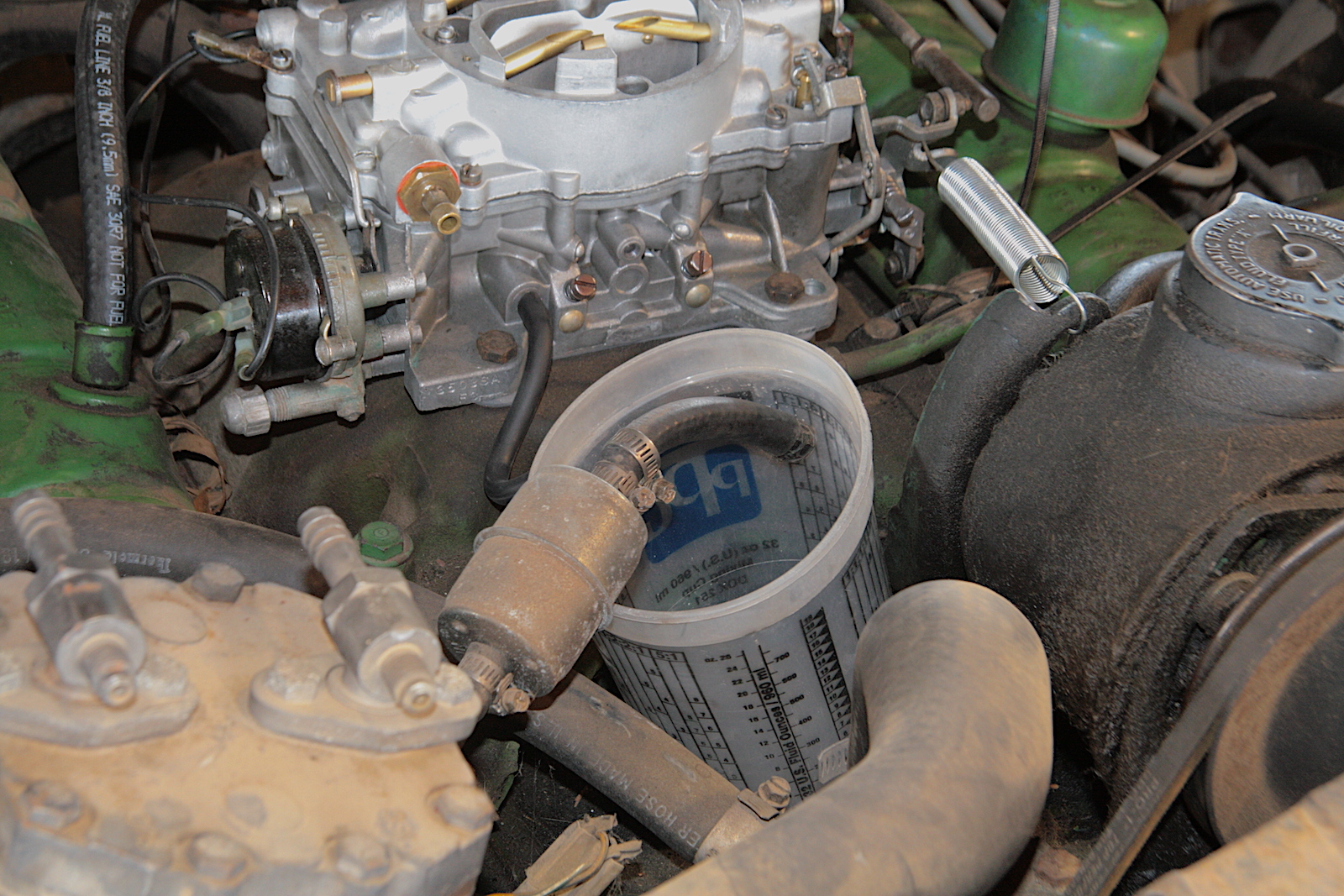 Drain the fuel filter into a proper receptacle. 