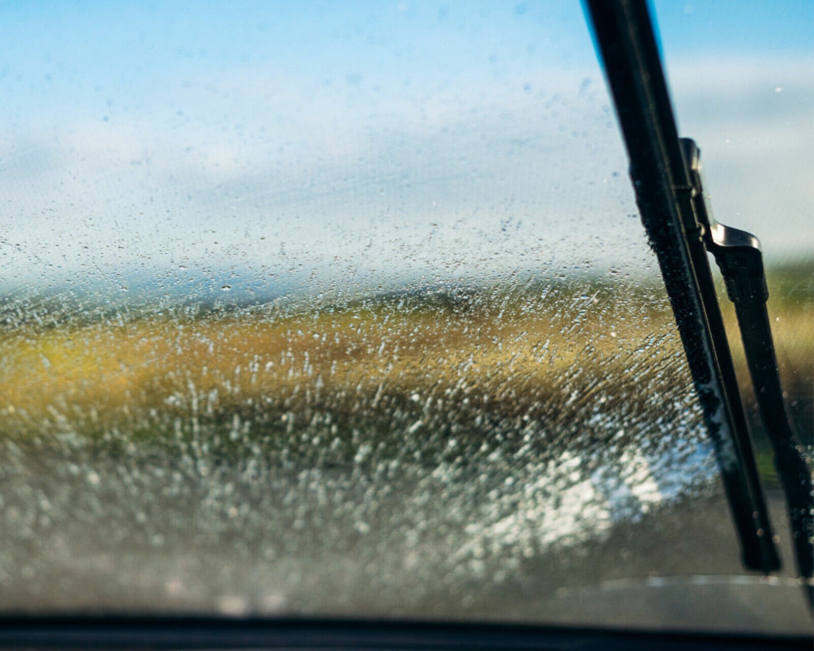 Apply wiper fluid liberally and listen for those pesky wiper squeaks while the windshield's wet.