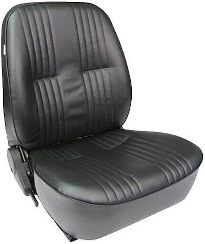 Heated car seat with leather upholstery