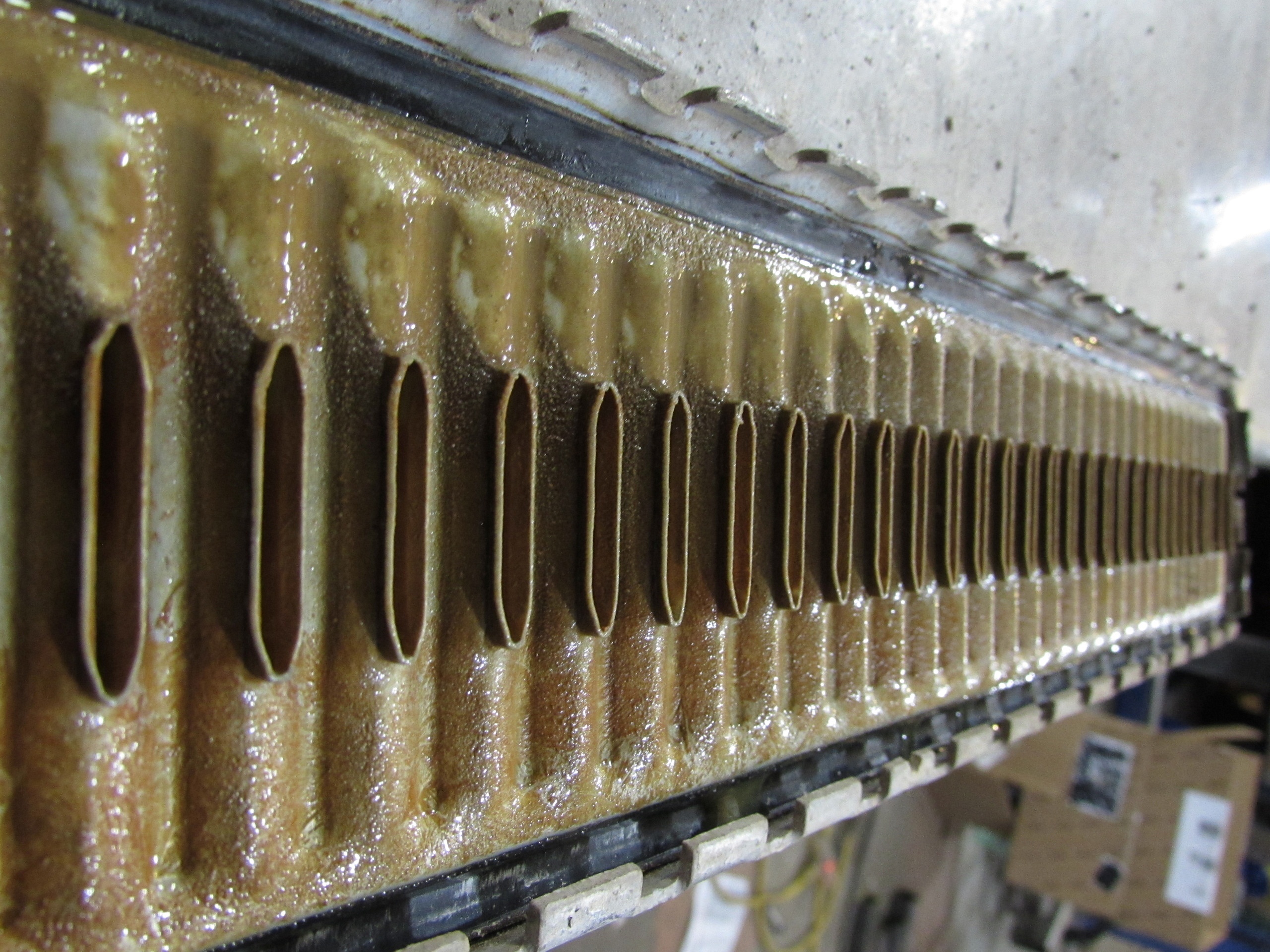 Sludge on radiator core 