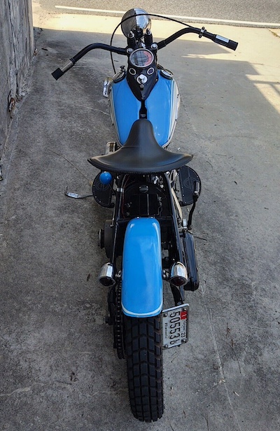 1945 Harley Davidson UL Bobber - above rear