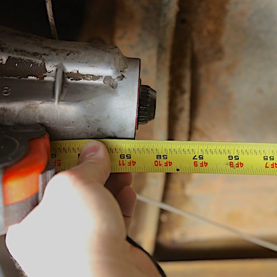 Measure the tailshaft of the transmission at the end of the housing itself, not the output shaft.