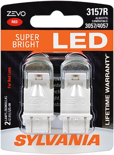 SYLVANIA 3157 ZEVO Red LED bulbs