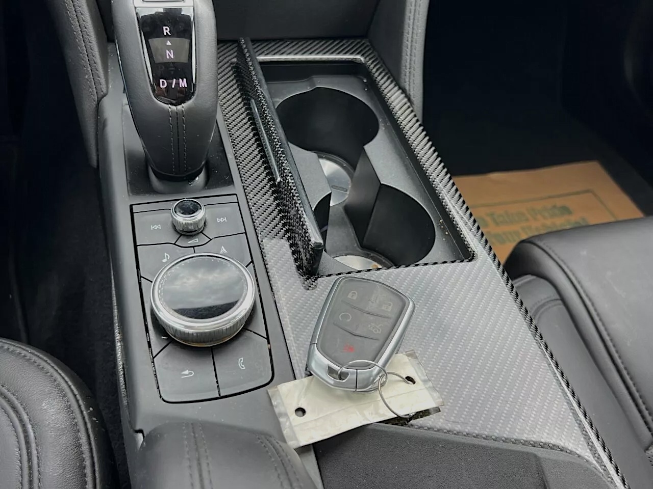 Carbon fiber center console