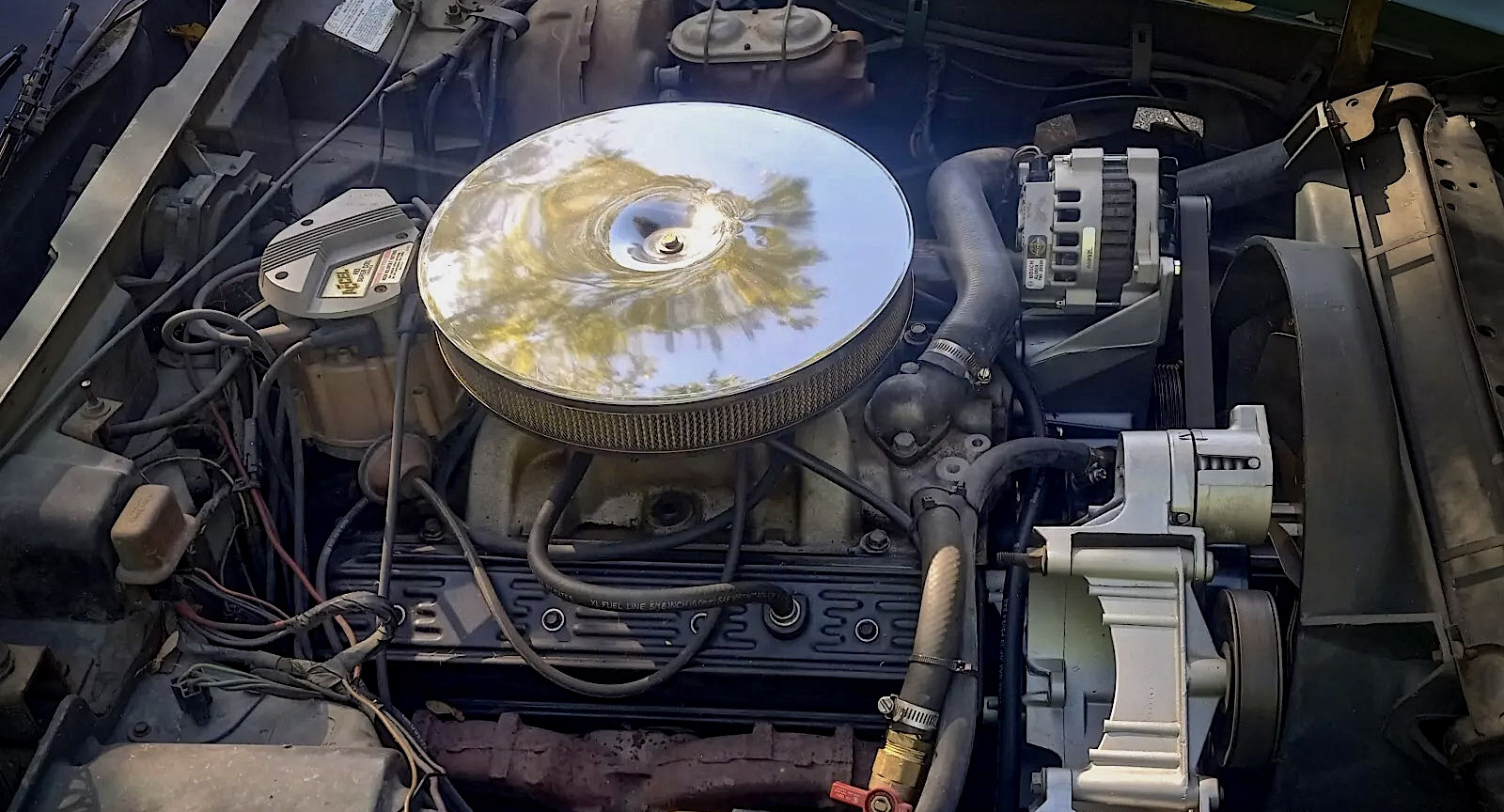 1977 Chevrolet Corvette- engine right cropped