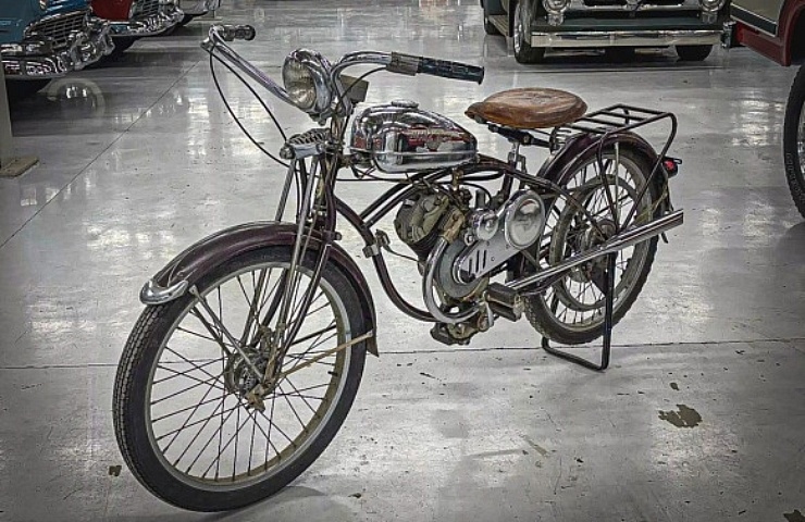 1949 Schwinn Whizzer - left front profile - featured