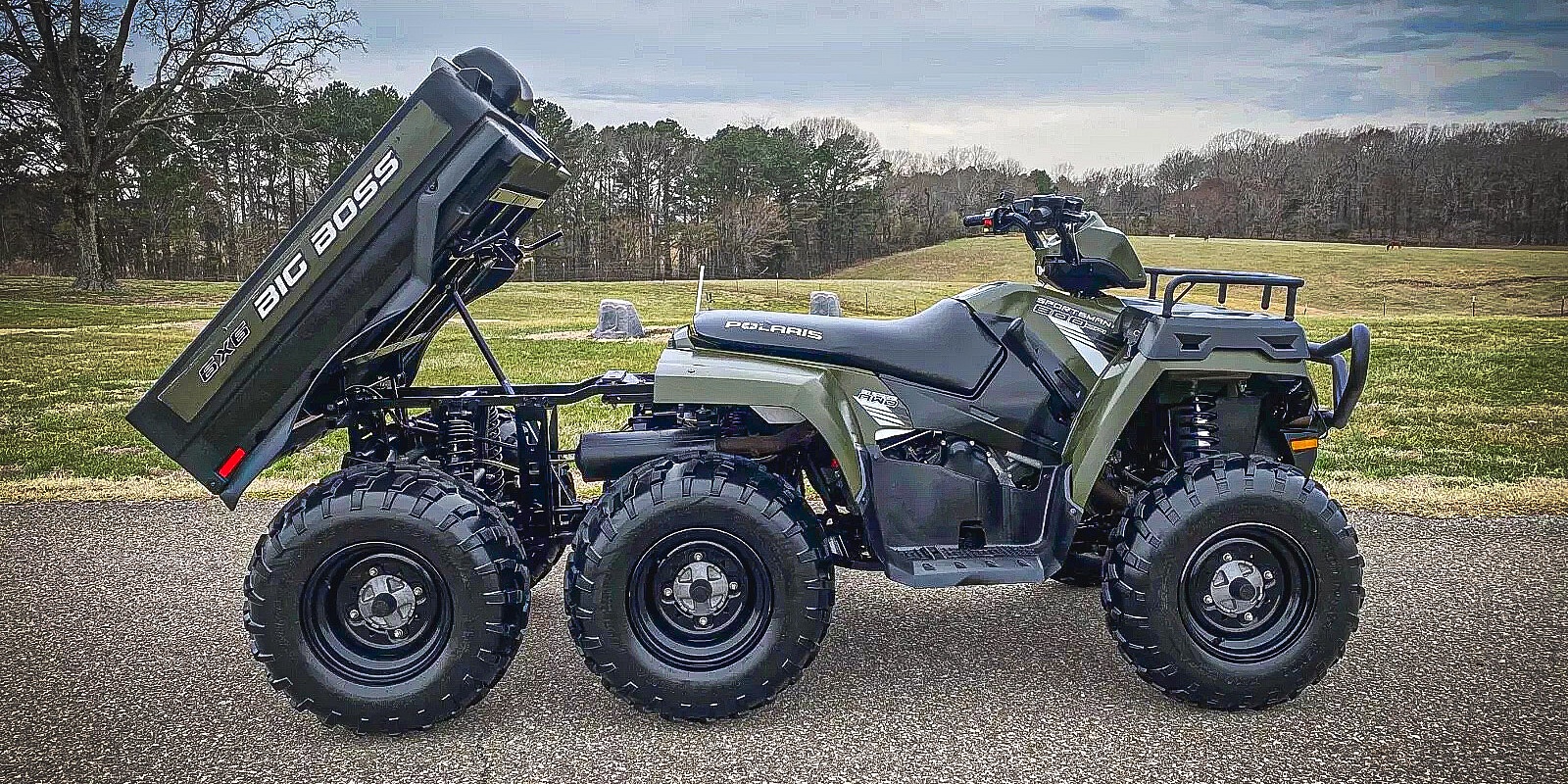 2013 Polaris Sportsman 800 6x6 BIG BOSS -right side - dump up