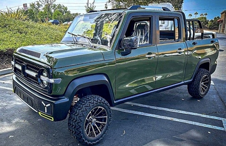 Rock EV pickup - left front profile - featured