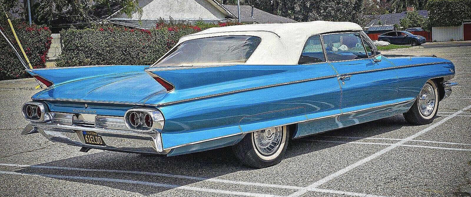 1961 Cadillac Biarritz Convertible - right rear profile, top up