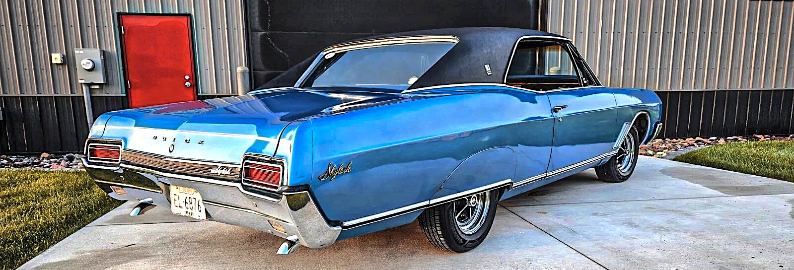 1967 Buick Skylark Sport Coupe - right rear profile at dusk