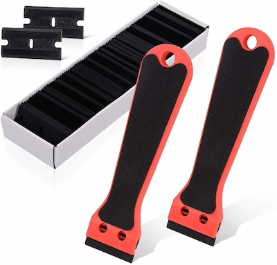 Black plastic razor blades
