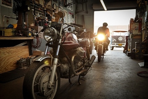 In the garage