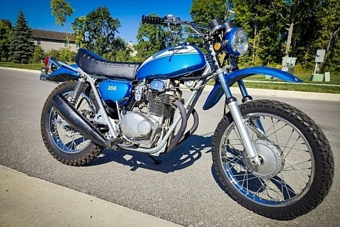 1971 Honda SL350 right front profile